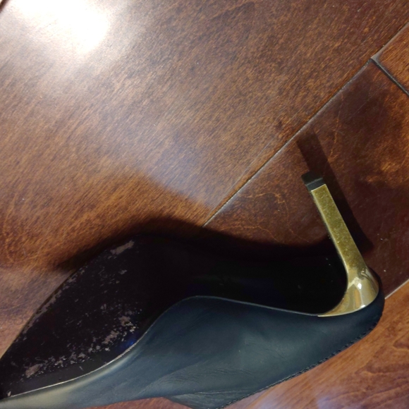 Lanvin Back Gold Heel Stilleto Mules 37 - Picture 11 of 12